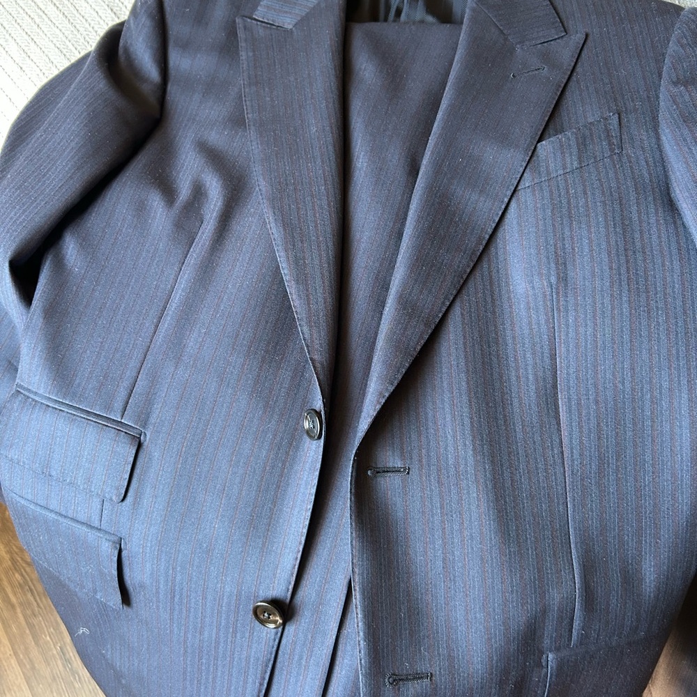 Ermenegildo Zegna Navy Pinstripe Suit